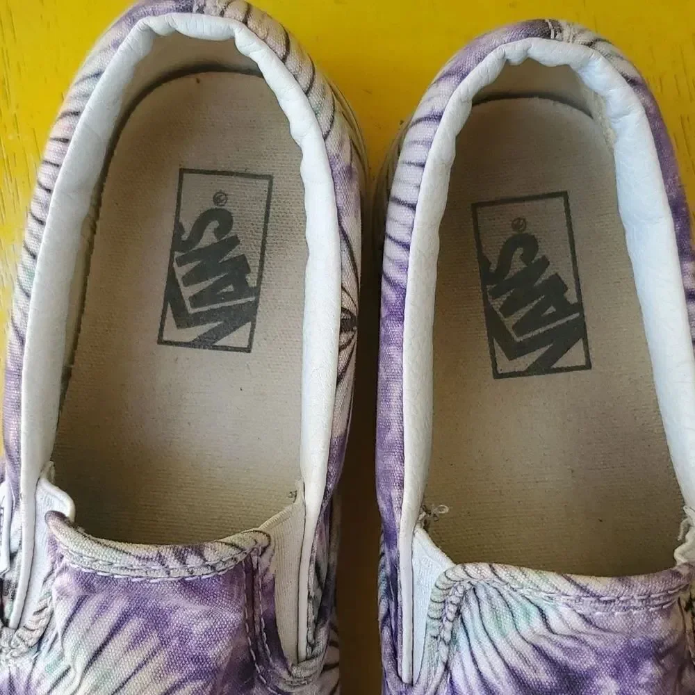 Vans New Age Classic Slip On Purple Tie Dye Shoes M9 W10.5